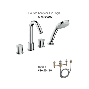 Bộ trộn bồn tắm 4 lỗ Logic 589.52.437